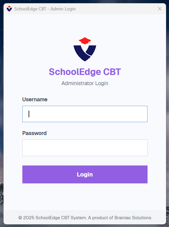 SchoolEdge CBT Admin login
